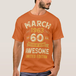 60 Jahre Phantastischer Vintager März 1963 60. Geb T-Shirt