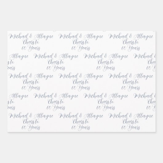 60 Jahre Schwarz & Weiß 60 Jahre alt Geschenkpapier Set (Vorderseite 2)