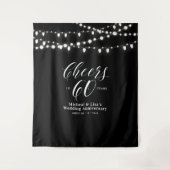 60 Jahre Schwarz & Weiß 60 Jahre alt Wandteppich (Vorderseite)