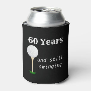 60 Jahre und immer noch Golf spielend Golfball Dosenkühler