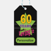 60 Jahre und Liebe - 60. Geburtstag Geschenkanhänger (Rückseite)