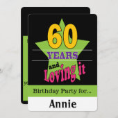 60 Jahre und liebend Einladung (Vorne/Hinten)