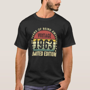 60 Jahre Vintag 1963 60. Geburtstag T-Shirt