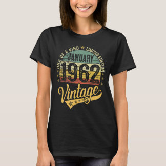 60 Jahre Vintager Januar 1963 60. Tag Männer Wom T-Shirt