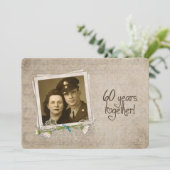 60. Jahrestag der Hochzeit Einladung (Stehend Vorderseite)