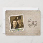 60. Jahrestag der Hochzeit Einladung (Vorderseite)