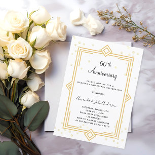 60. Jahrestag der Hochzeit von Diamant Gatsby Einladung