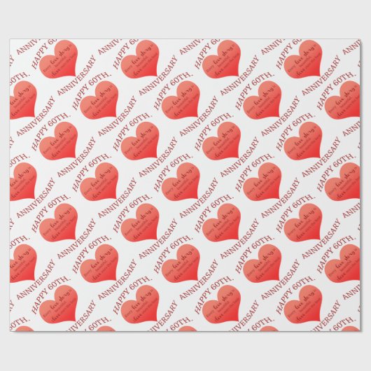 60. Jahrestag Geschenkpapier (Flach)