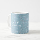 60. Jahrestag Hearts Confetti Kaffeetasse (Vorderseite Links)