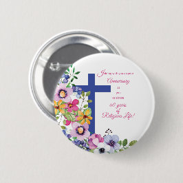 60. Jahrestag, Nun, Religious Life Cross Button