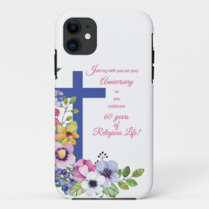 60. Jahrestag, Nun, Religious Life Cross Case-Mate iPhone Hülle