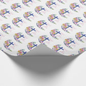 60. Jahrestag, Nun, Religious Life Cross Geschenkpapier (Ecke)