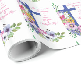 60. Jahrestag, Nun, Religious Life Cross Geschenkpapier