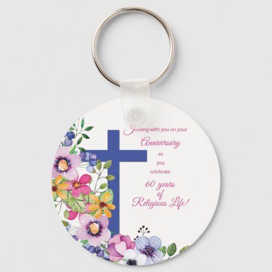 60. Jahrestag, Nun, Religious Life Cross Schlüsselanhänger (Vorderseite)