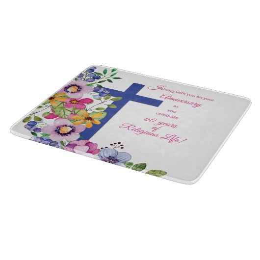 60. Jahrestag, Nun, Religious Life Cross Schneidebrett (Ecke)