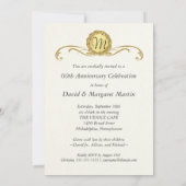 60. Jahrestag Party Einladungen Vintage Akzente (Rückseite)