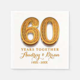 60. Jahrestag Personalisiert Serviette