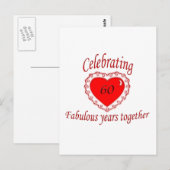 60. Jahrestag Postkarte (Vorne/Hinten)