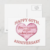60. Jahrestag Postkarte (Vorne/Hinten)