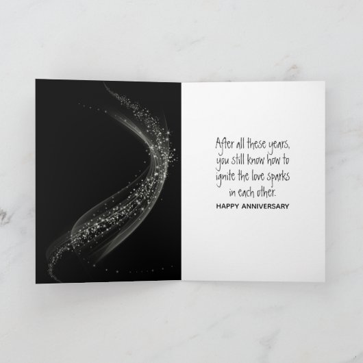 60. Jahrestag Sparklers auf schwarz Karte (Innenseite)