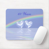 60. Jahrestags-Diamant-Herzen Mousepad (Mit Mouse)
