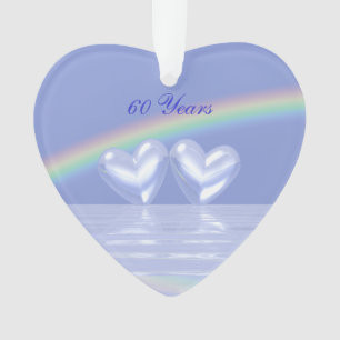 60. Jahrestags-Diamant-Herzen Ornament