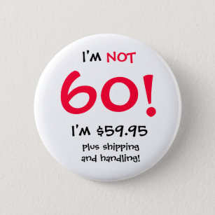 60 Jährig-Geburtstags-Knopf Button