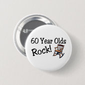 60 Jährige des Felsen-(Schaukelstuhl) Button (Vorne & Hinten)