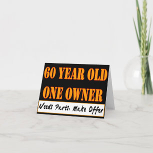 60 Jährige, ein Inhaber - die Bedarfs-Teile, Karte