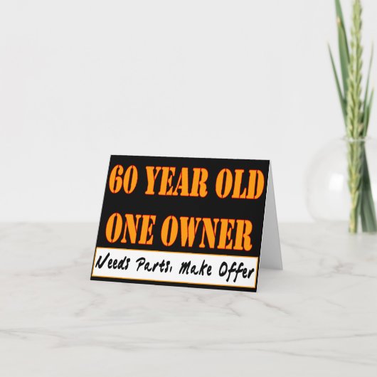 60 Jährige, ein Inhaber - die Bedarfs-Teile, Karte (Vorderseite)