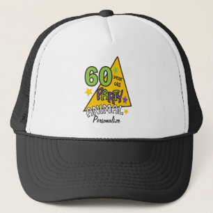 60 jähriger 60. Name des Party-Tier- des Truckerkappe