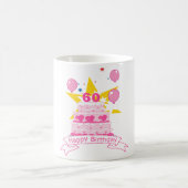 60-jähriger Geburtstagskuchen Kaffeetasse (Mittel)