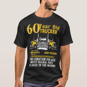 60-jähriger LKW-Fahrer Lustiges 60. Geburtstagsges T-Shirt