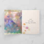 60. Jubiläum Abstrakte Farbe und Blume Karte (Innenseite)