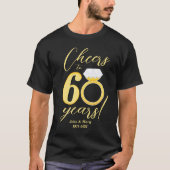 60. Jubiläum bejubelt bis 60 Jahre Diamantenhochze T-Shirt (Vorderseite)