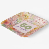 60. Jubiläum Cosmos Floral Design Pappteller (Gewinkelt)