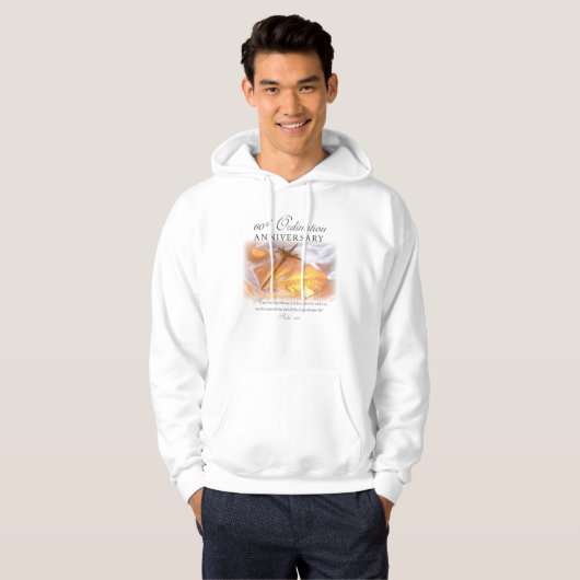 60. Jubiläum der Ordination, Kreuzkerze Hoodie (Vorne ganz)