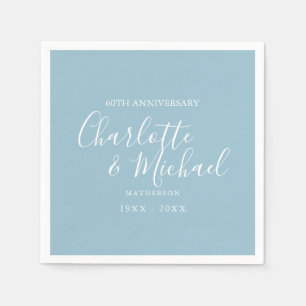 60. Jubiläum Diamantene Hochzeit Signature Serviette