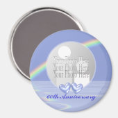 60. Jubiläum Diamond Hearts (Foto-Rahmen) Magnet (Vorderseite/Rückseite)