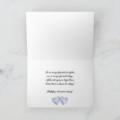 60. Jubiläum Diamond Hearts (für Foto) Karte (Innenseite)