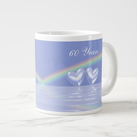 60. Jubiläum Diamond Hearts Jumbo-Tasse (Vorderseite Rechts)