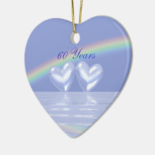 60. Jubiläum Diamond Hearts Keramikornament (Links)