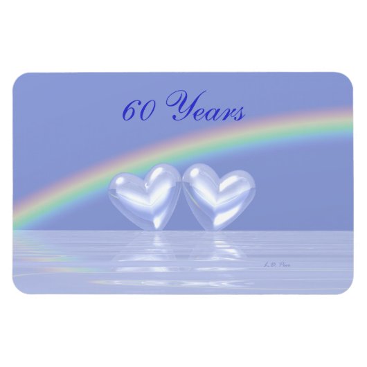 60. Jubiläum Diamond Hearts Magnet (Horizontal)