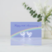 60. Jubiläum Diamond Hearts Postkarte (Stehend Vorderseite)