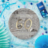 60 Jubiläum Diamond Wedding Elegante Imitate Gold Pappteller (Party)