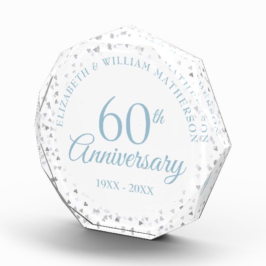 60. Jubiläum Hearts Confetti Fotoblock (Rechts)