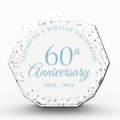 60. Jubiläum Hearts Confetti Fotoblock (Vorderseite)