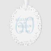 60. Jubiläum Hearts Confetti Ornament (Vorderseite)