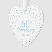 60. Jubiläum Hearts Confetti Ornament (Vorderseite)