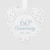 60. Jubiläum Hearts Confetti Ornament (Vorderseite)